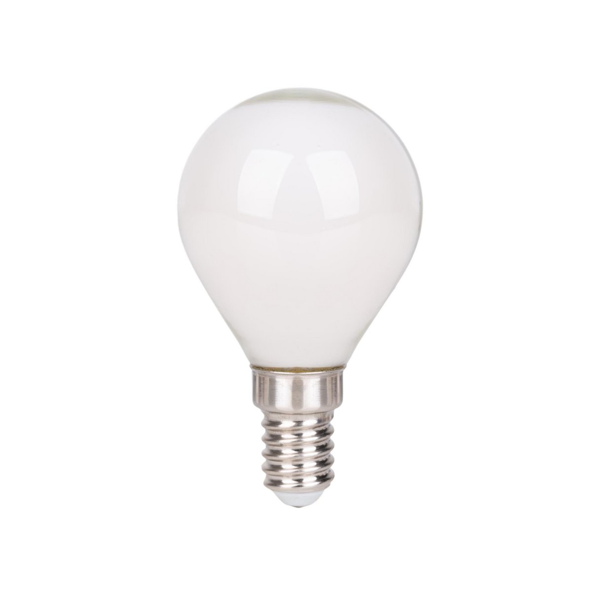 6 Set LED -lamp met E14 -aansluiting, peervorm 4 watt, gemaakt van metaal en glas, melkachtig