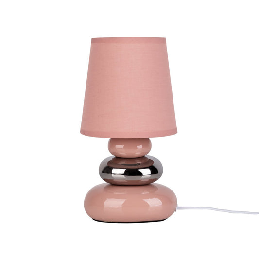 Keramische tafellamp "Stoney" Pink - Classical - Table Lamp - - Rosé/Salmon - E14 - Geen informatie