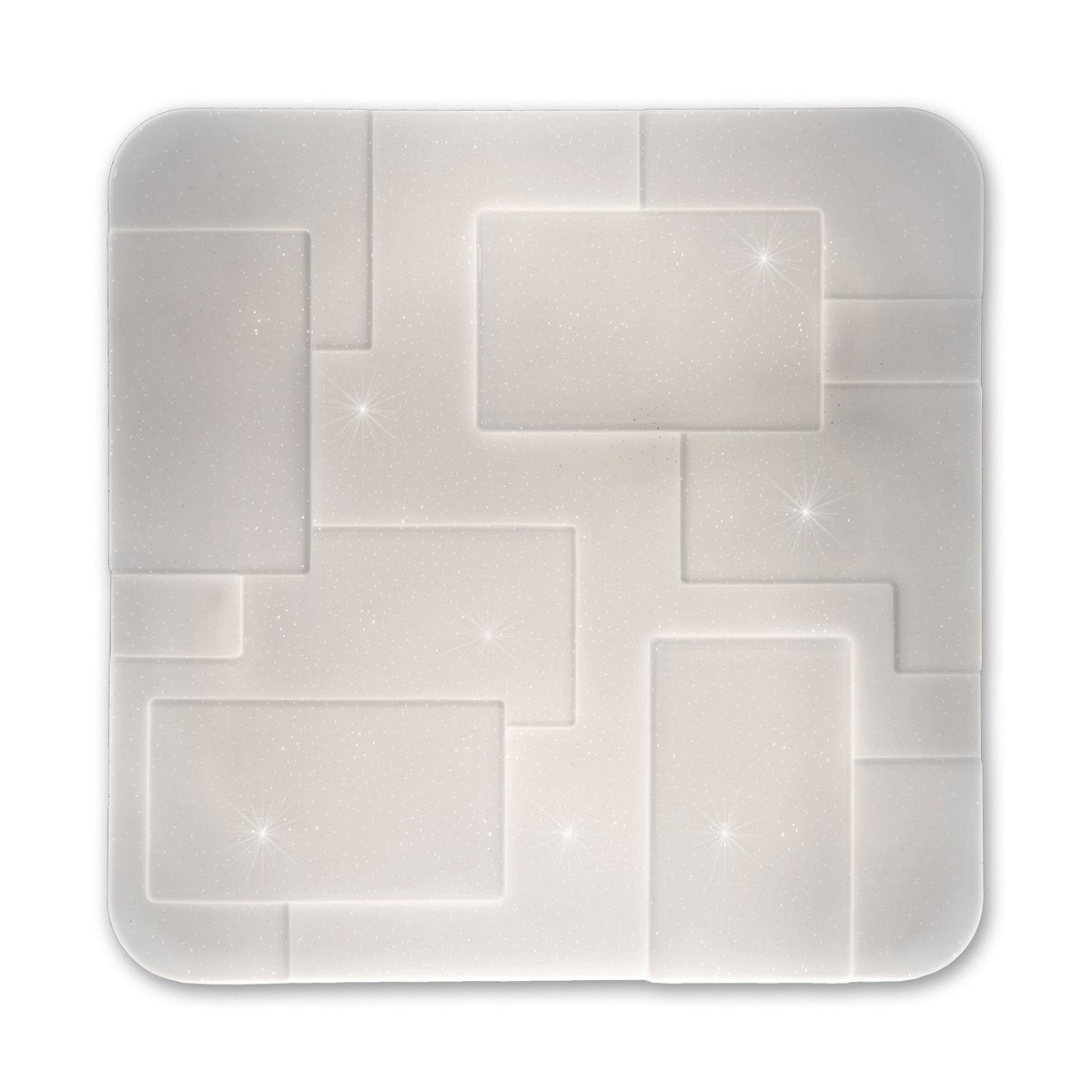 LED plafondlamp "Luxor" 54x54cm kristaleffect