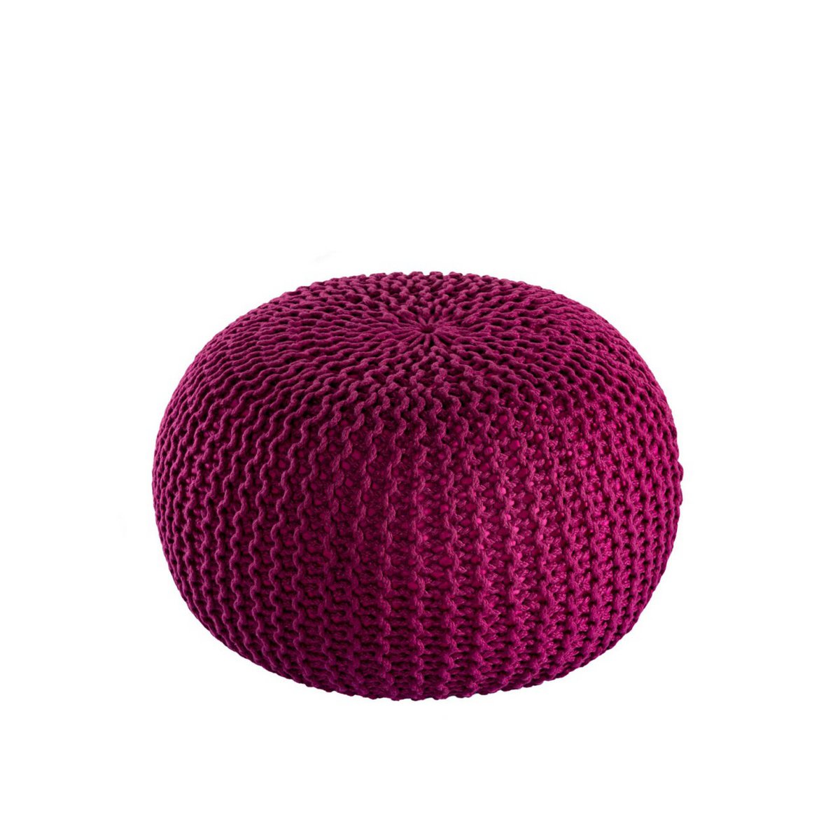 Pouf premium Ø45cm stoel kruk breien pouf in terras pool tuin duurzaam