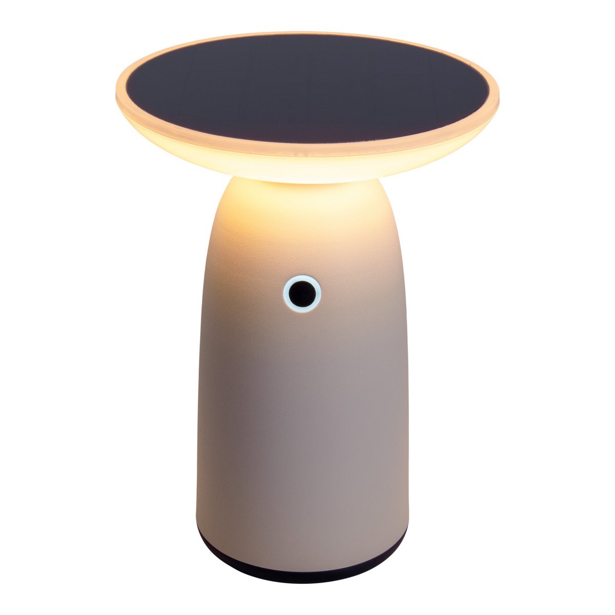 LED Solar Lamp "ADA" Wit voor de externe LED -tafellamp gemaakt van metaal en plastic, met stevig geïnstalleerde LED's, zonnelamp 22,5 x 16 cm