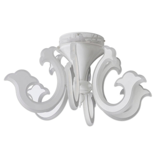 Led Crown "Ludwig" wit Ø 66 cm, met stevig geïnstalleerde LED's, metaal in wit