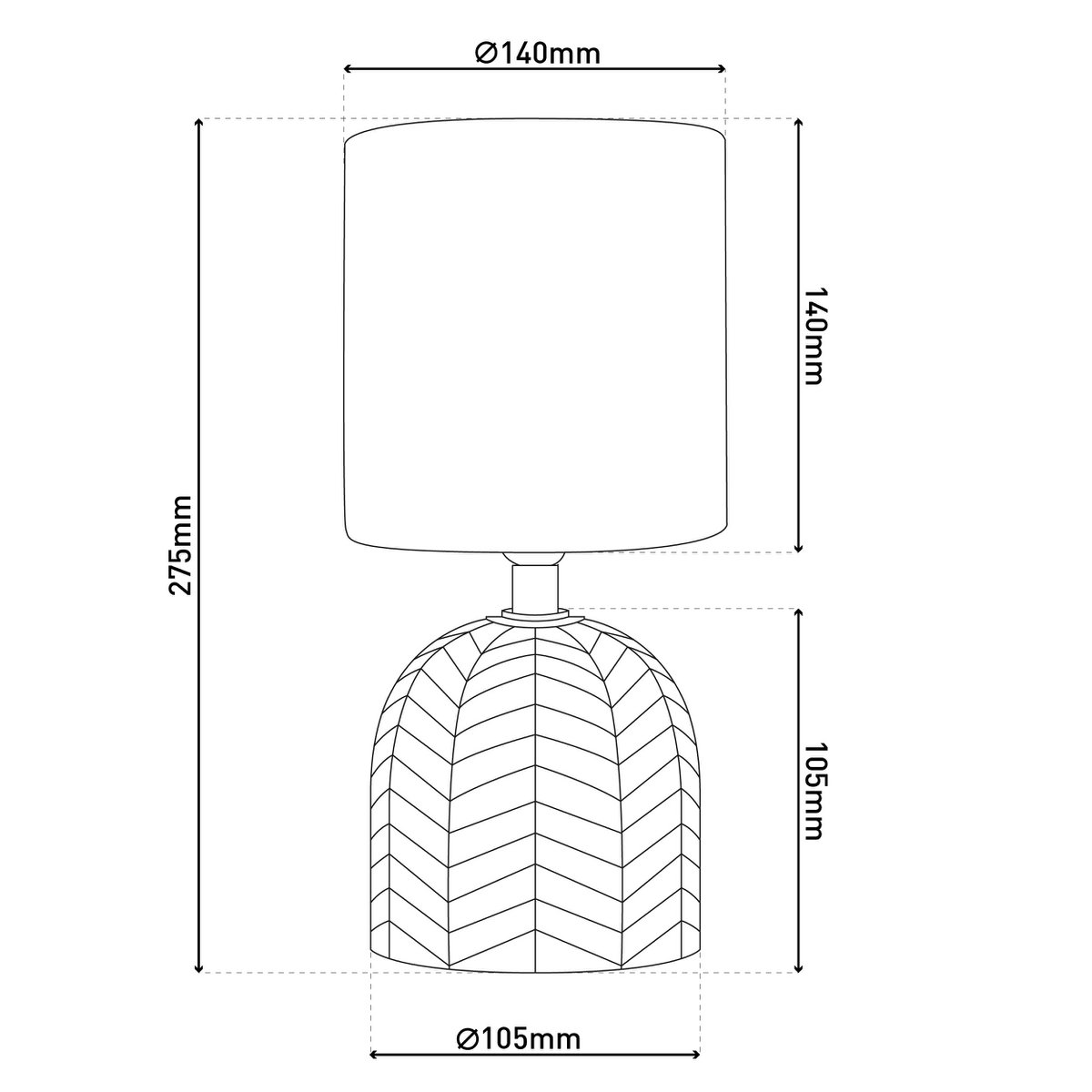 Keramische tafellamp "folio" bruin, keramische tafellamp in bruin, met E14 -versie, voor eetkamer, woonkamer, gang of kantoor, 27,50 cm hoog