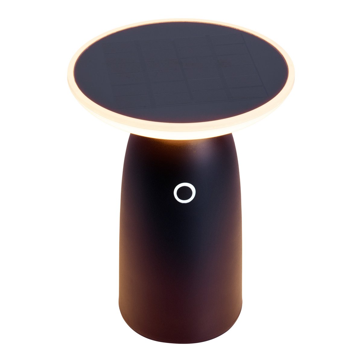 LED Solar Light "ADA" zwart voor buiten, LED -tafellamp gemaakt van metaal en plastic 22,5 x 16 cm