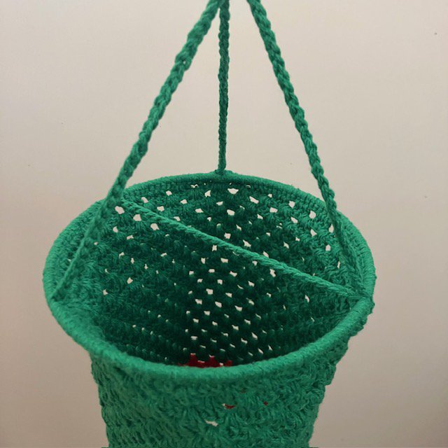 Luna -Leena Lampion Crochet - Groen - Organisch katoen - Handhaak in Nepal