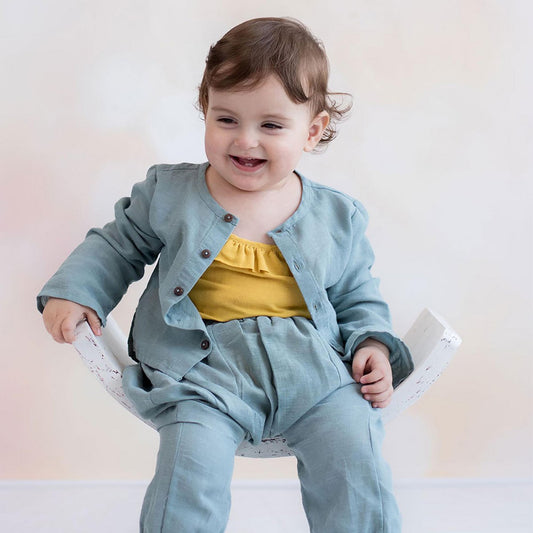 OrganicEra babyjack van biologische hennep, blauw