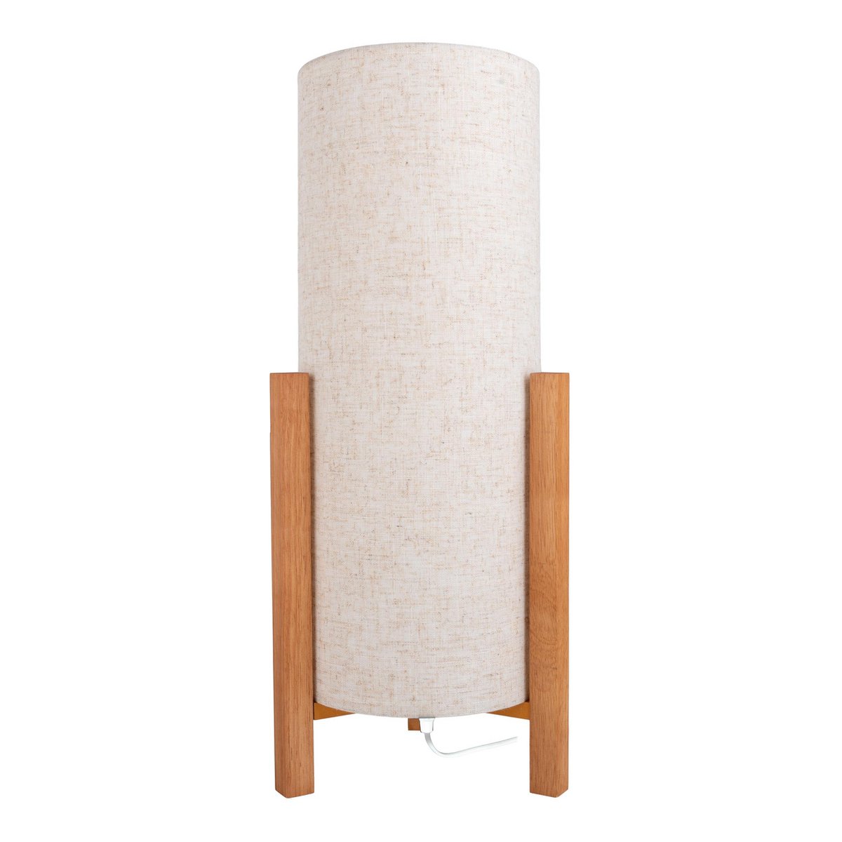 Tafellamp "Matilda" klassieke tafellamp met natuurlijk uiterlijk door hout en stofscherm, E27 -aansluiting, 52 cm hoog