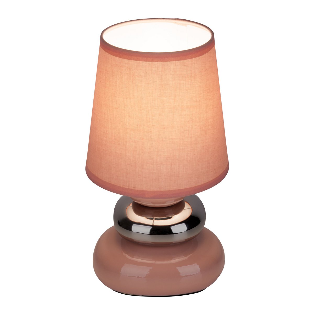 Keramische tafellamp "Stoney" Pink - Classical - Table Lamp - - Rosé/Salmon - E14 - Geen informatie
