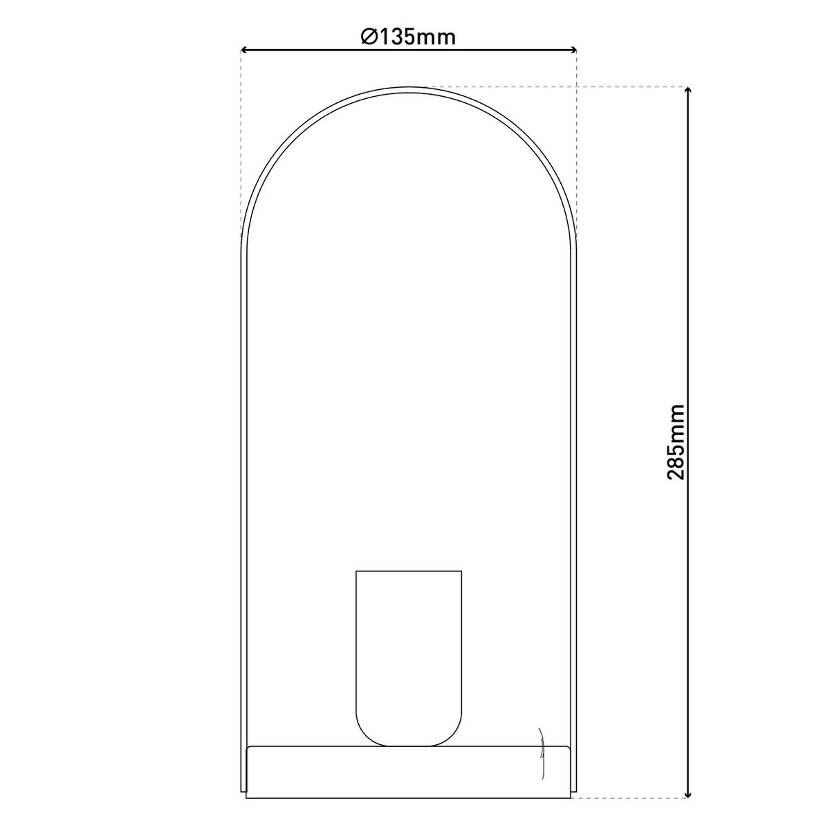 Metalen tafellamp "Faro" h: 28.5cm zwart