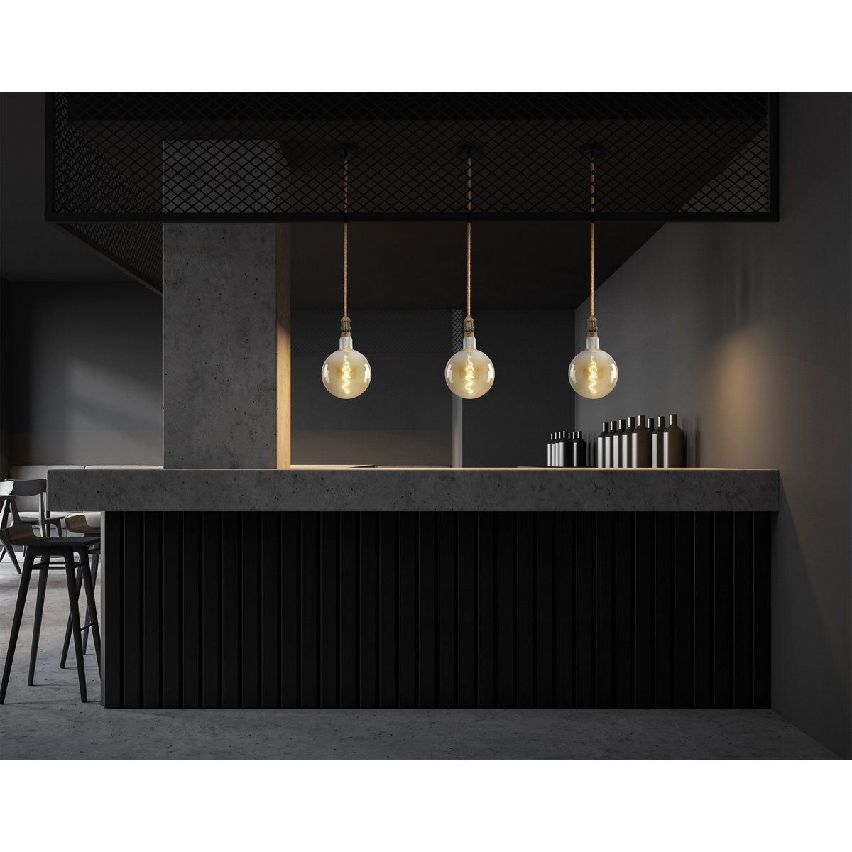 Metalbaldachin "Ontario" decoratieve hanglamp gemaakt van metaal in alt-messing en jute, E27-versie, verlichting voor woonkamers of kantoor.