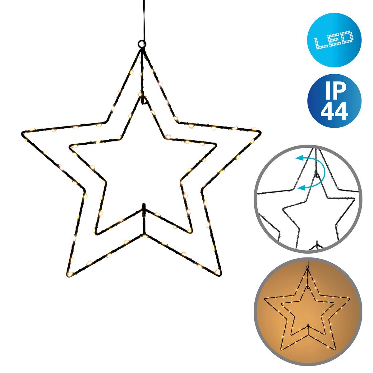 LED Outdoor Christmas Lamp "Stern" D: 40 cm