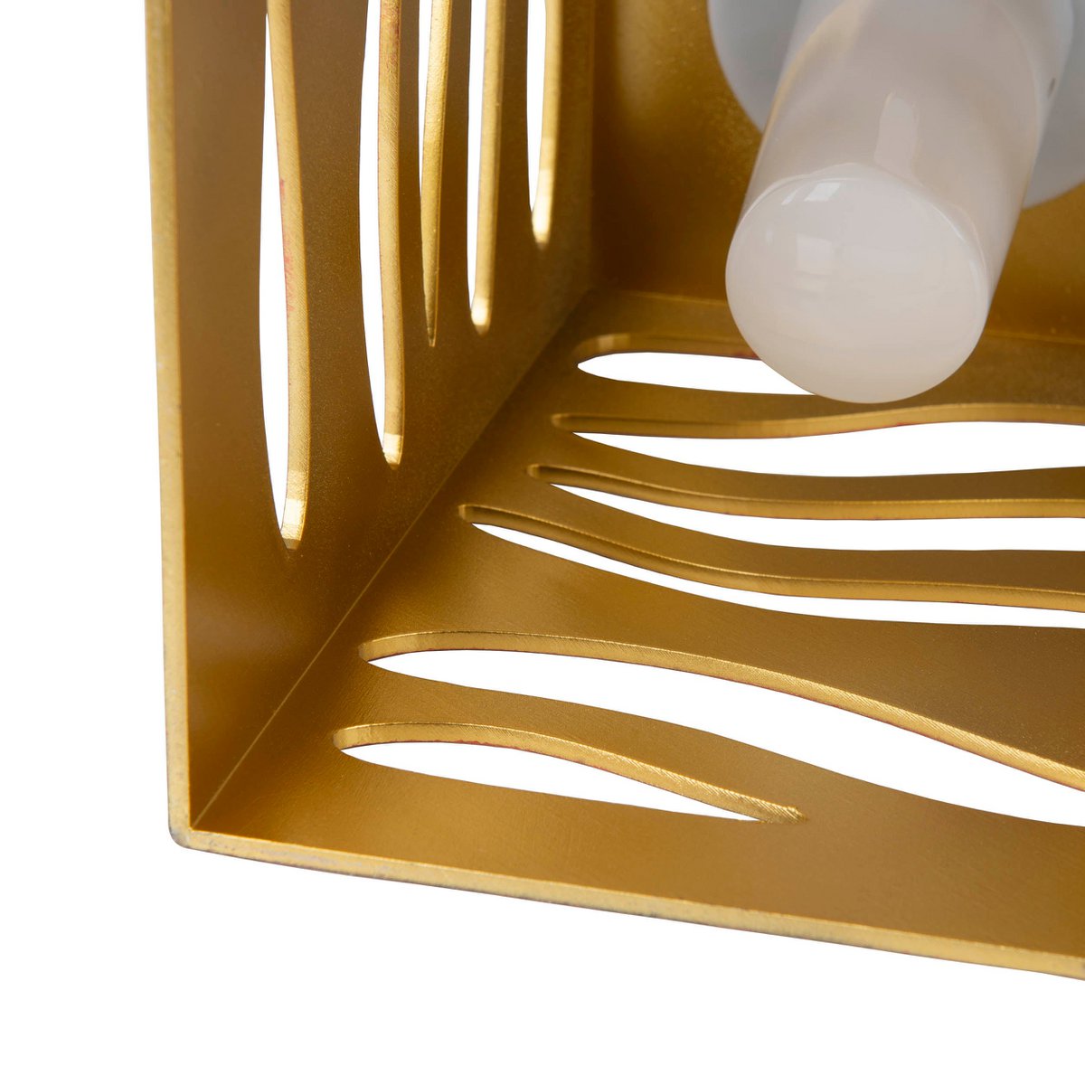 LED Decoratie Solar Light "Hilda", 12,3 x 12,3 cm, 20 cm hoog, gemaakt van hoogwaardige plastic, binnen goud, goudbruine metalen afwerking, geïntegreerde LED, warm wit