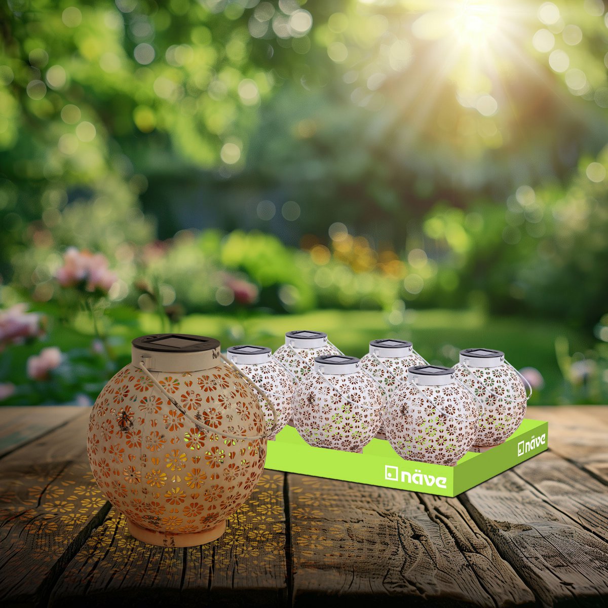 LED Decoratieve zonnelamp L/B: 18 cm wit