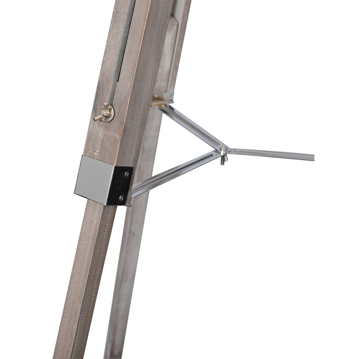 Staande lamp driekbende "Holly" gemaakt van donkere natuur met een E27-versie, 100-140 cm hoog, lamp voor woonkamer, eetkamer of kantoor