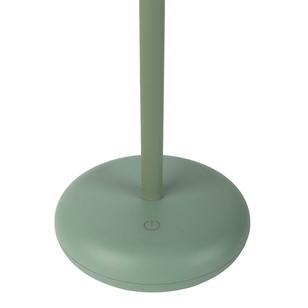 Noteloze tabletlamp "PASI" voor buiten en binnen, gemaakt van metaal en plastic in mint, dimbaar, met aanraking en geheugenfunctie, ca. 26 cm hoog