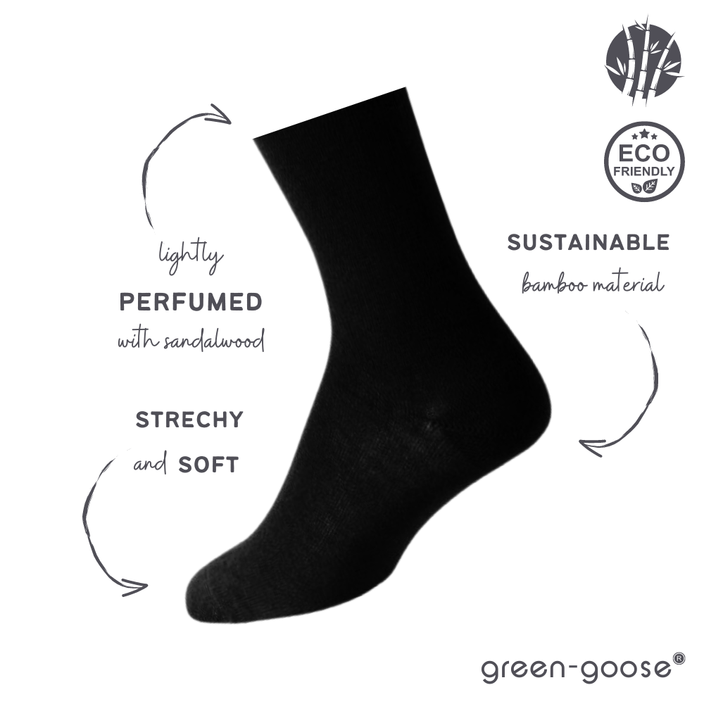 green-goose Bamboe Herensokken - 4 Paar - Geparfumeerd - 95% Bamboe